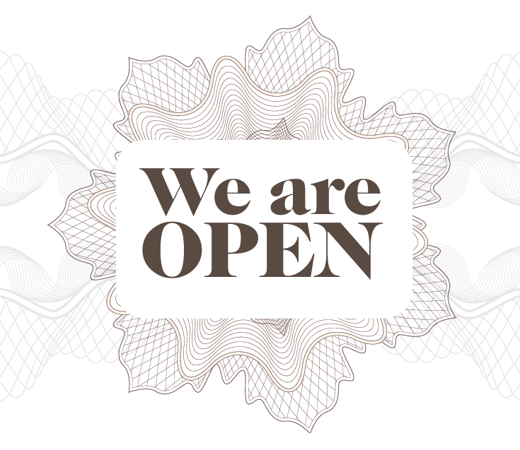 We are open
